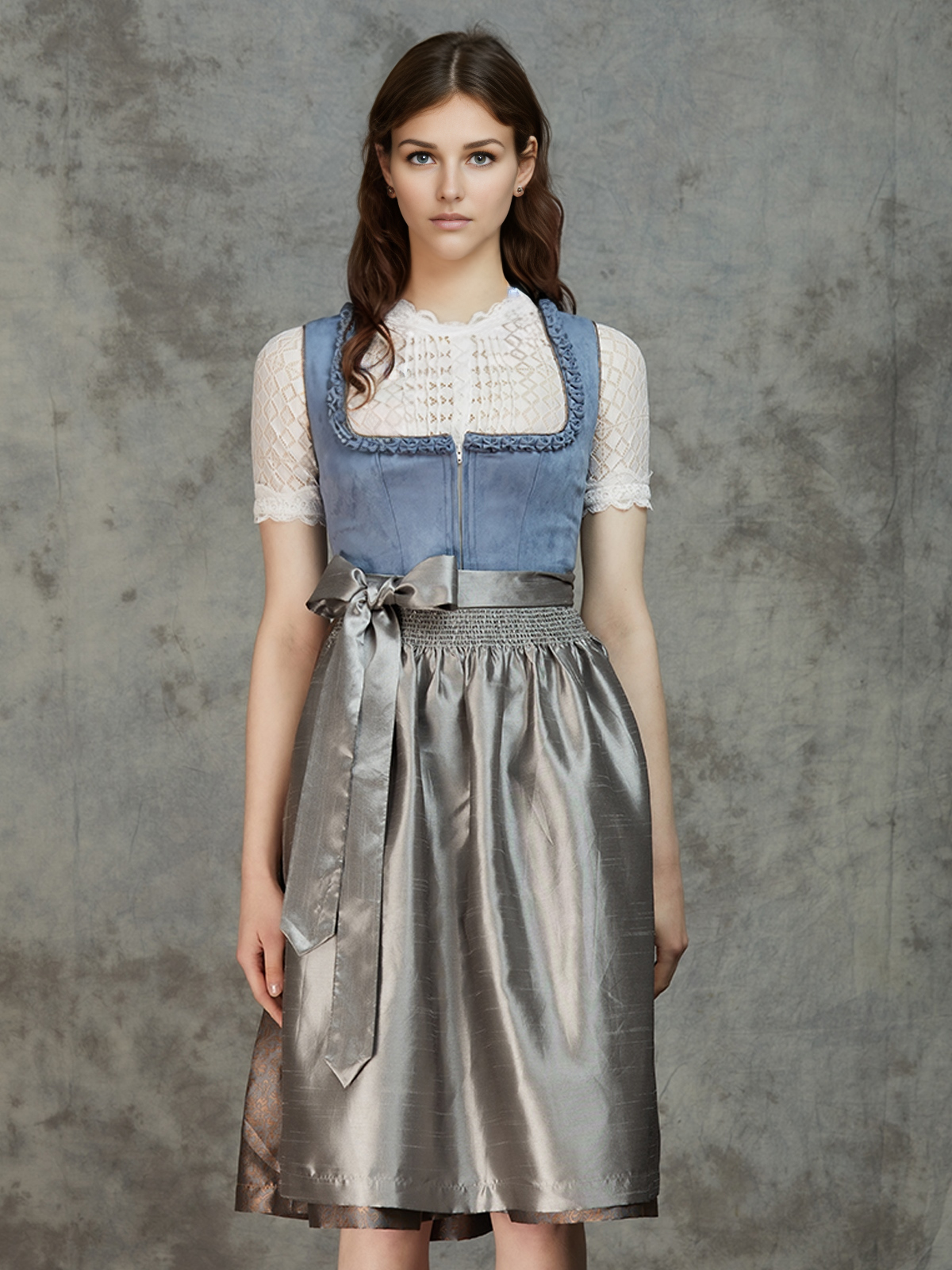 Elegantes Dirndl in Blau