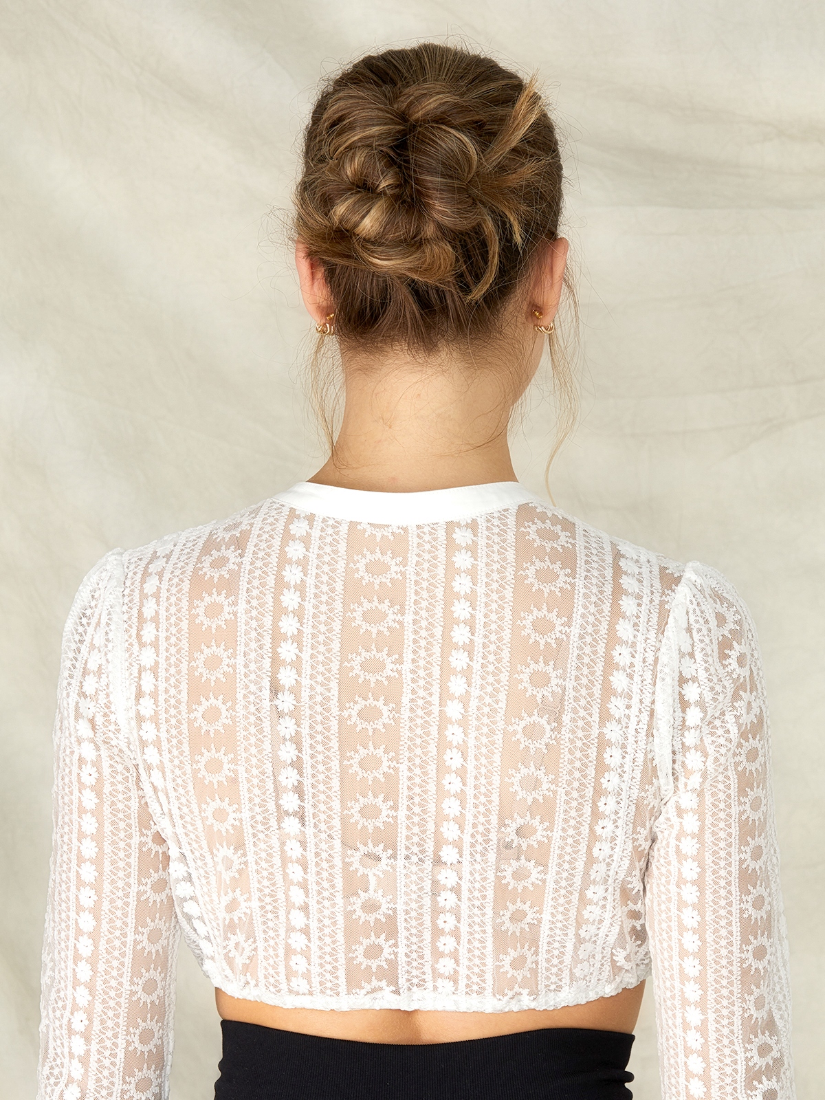 Dirndl Bluse in Weiß