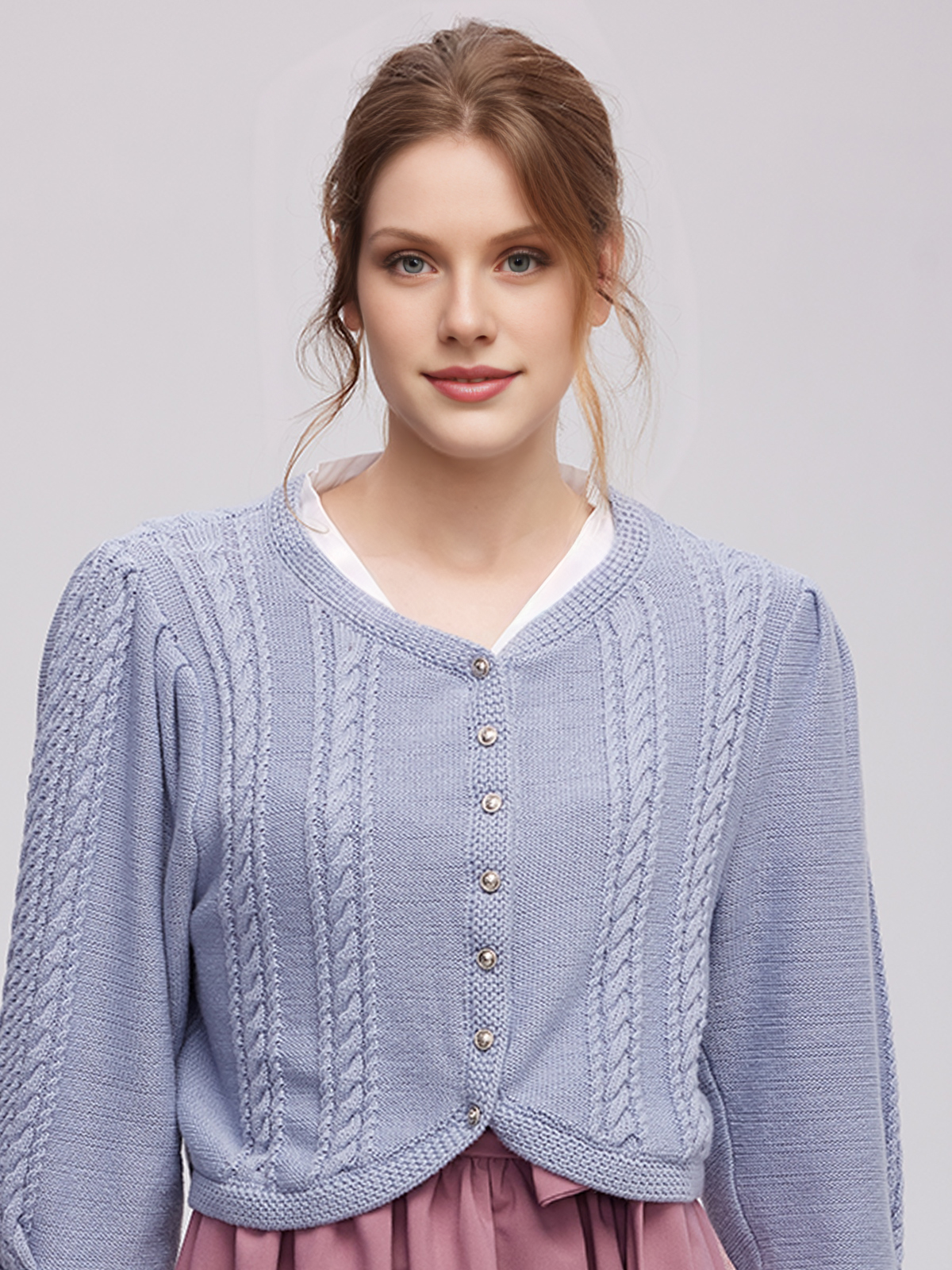 Ausschnitt Dirndl in Blau